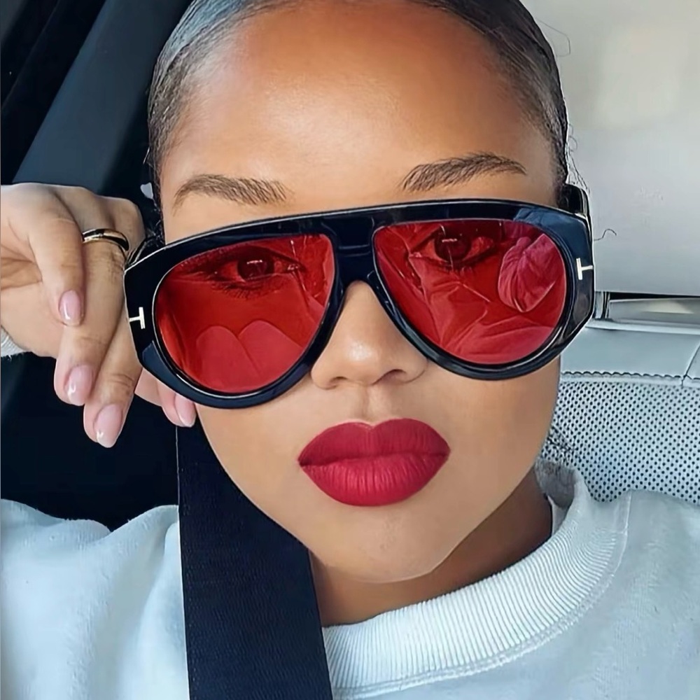 Stylish Black and Red Sunglasses